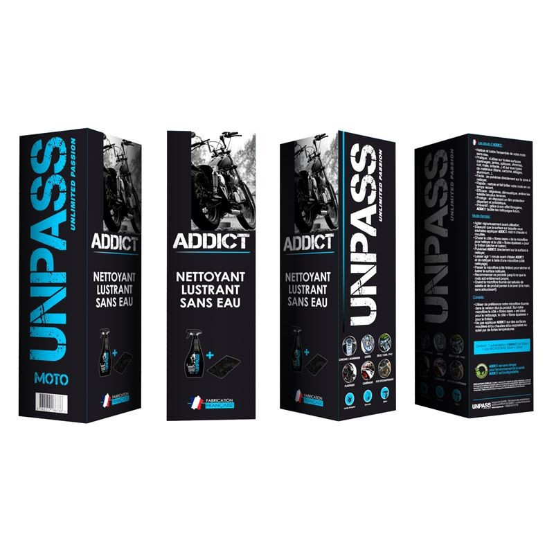 UNPASS ADDICT PULVERISATEUR SANS EAU 750 ML + MICROFIBRE EN ÉTUI