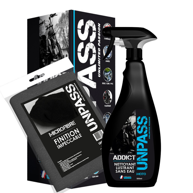 UNPASS ADDICT PULVERISATEUR SANS EAU 500 ML + MICROFIBRE EN ÉTUI