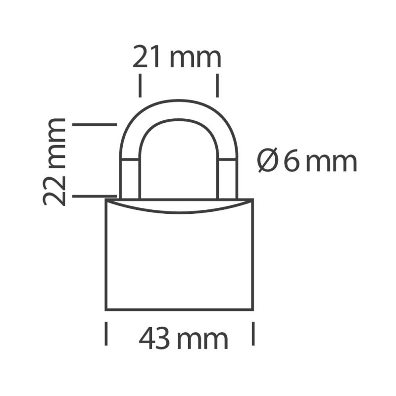 STAR LOCKS CADENAS À CLÉ 43MM