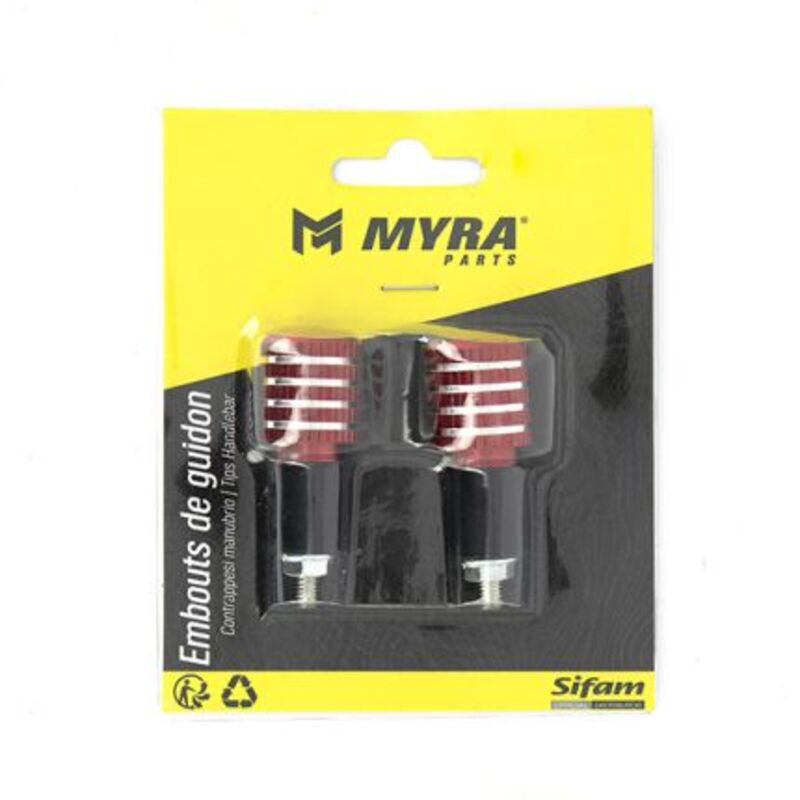 MYRA EMBOUTS GUIDON GRILLE 17 ANODISÉS