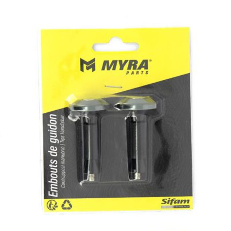 MYRA EMBOUTS GUIDON PLATS 13 ET 17 ANODISÉS