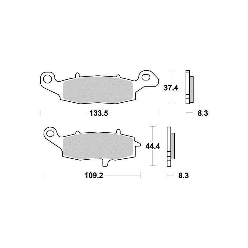 FERODO PLAQUETTES DE FREIN SEMI-MÉTAL ÉCO FRICTION FDB2048EF