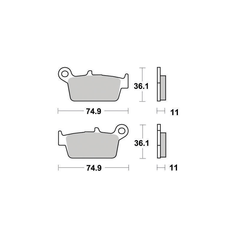 FERODO PLAQUETTES DE FREIN SEMI-MÉTAL ÉCO FRICTION FDB539EF