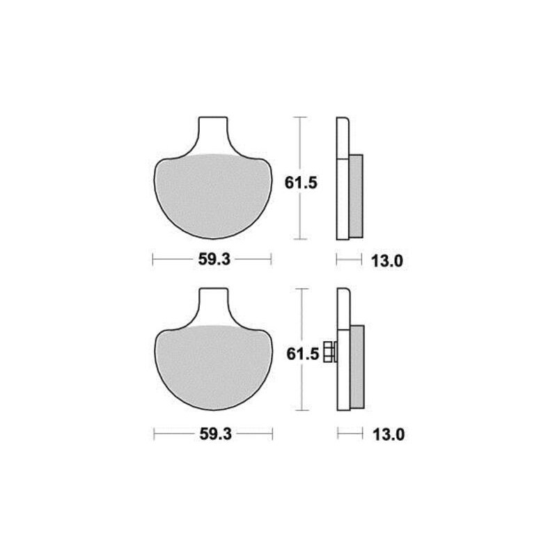 PERFTEC PLAQUETTES DE FREIN SEMI-MÉTAL S1019R