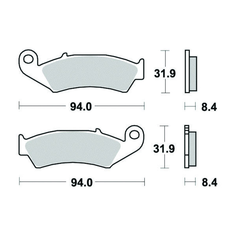 PERFTEC PLAQUETTES DE FREIN SEMI-MÉTAL S1039BR