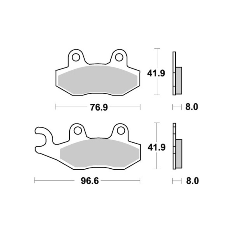 PERFTEC PLAQUETTES DE FREIN MÉTAL FRITTÉ S1040BNR