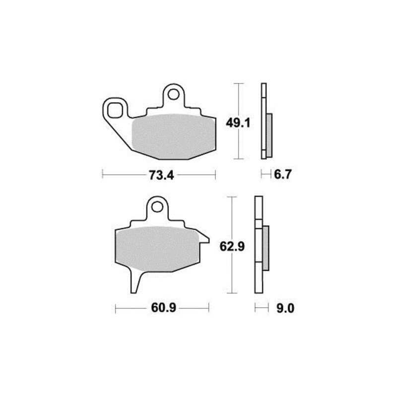PERFTEC PLAQUETTES DE FREIN MÉTAL FRITTÉ S1042N