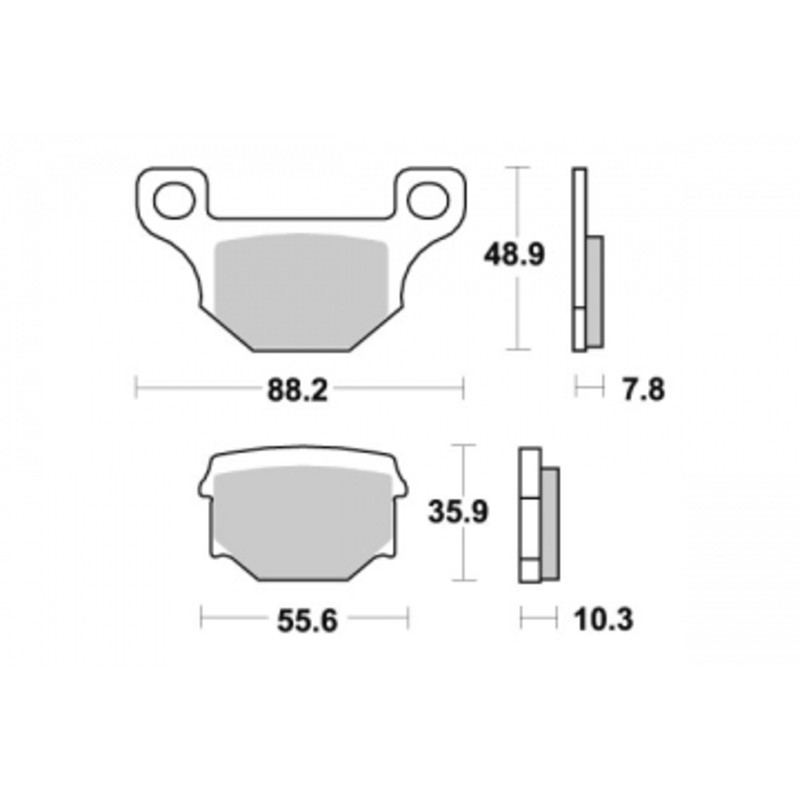 PERFTEC PLAQUETTES DE FREIN SEMI-MÉTAL S1055R