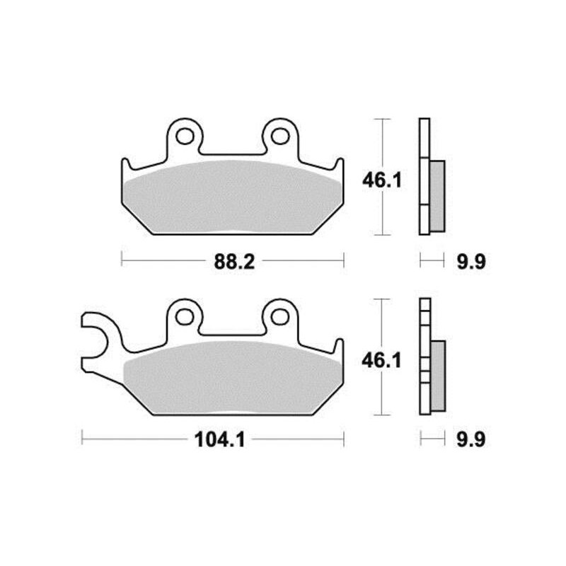 PERFTEC PLAQUETTES DE FREIN MÉTAL FRITTÉ S1072NR