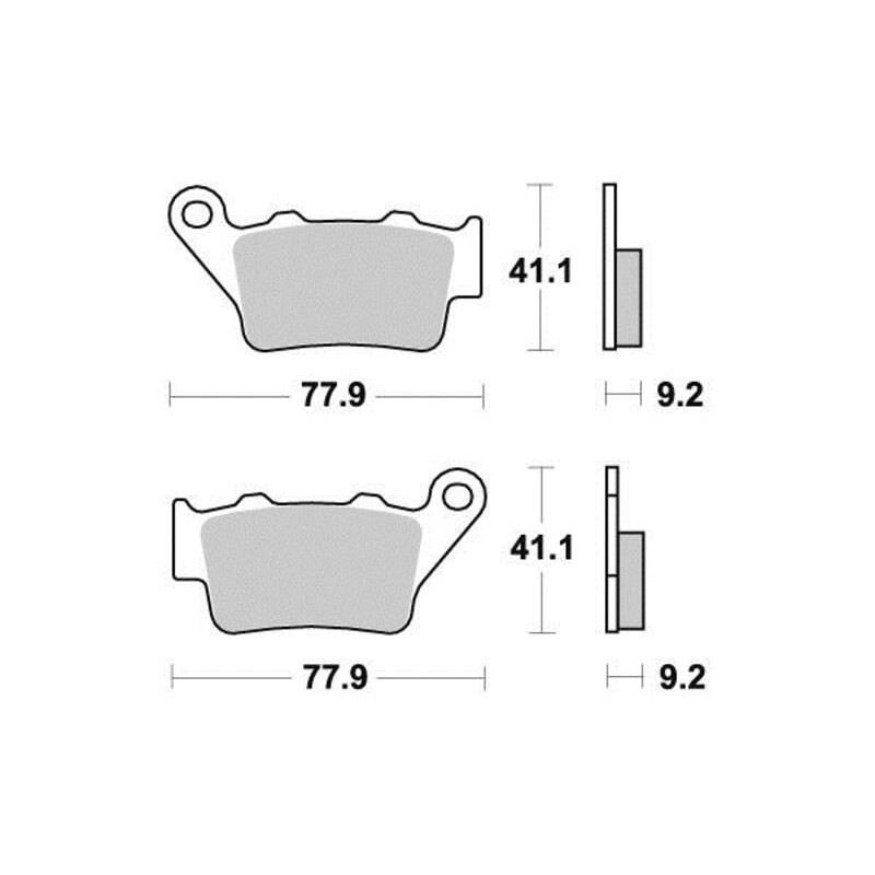 PERFTEC PLAQUETTES DE FREIN MÉTAL FRITTÉ S1080NR