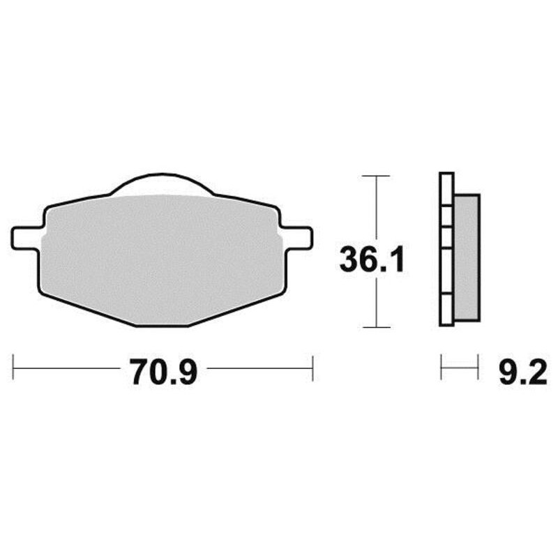 PERFTEC PLAQUETTES DE FREIN MÉTAL FRITTÉ S1081NR