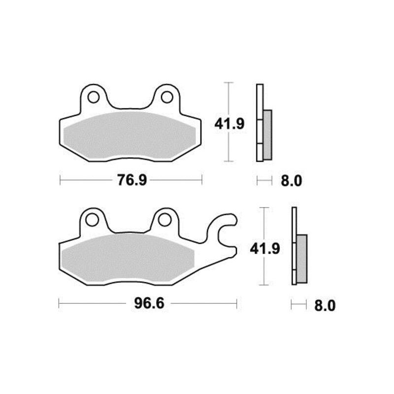 PERFTEC PLAQUETTES DE FREIN MÉTAL FRITTÉ S1085NR