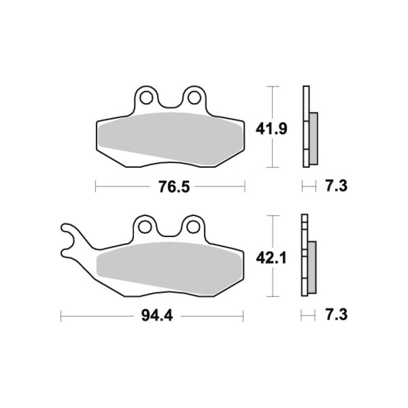 PERFTEC PLAQUETTES DE FREIN MÉTAL FRITTÉ S1106N