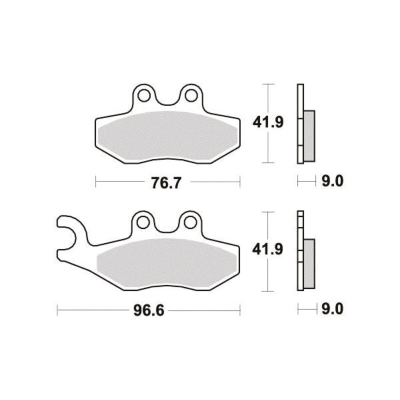 PERFTEC PLAQUETTES DE FREIN SEMI-MÉTAL S1118R