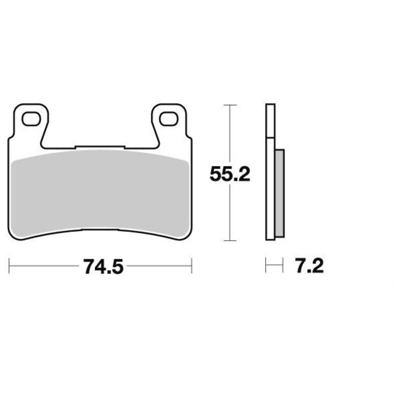 PERFTEC PLAQUETTES DE FREIN SEMI-MÉTAL S1166R