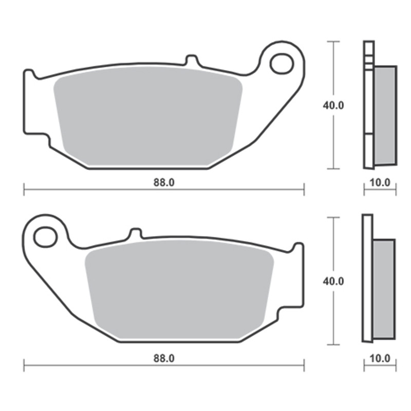 PERFTEC PLAQUETTES DE FREIN SEMI-MÉTAL S1182R