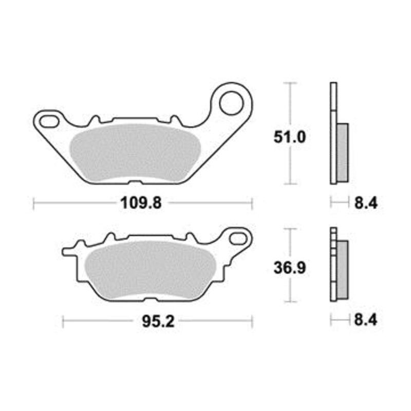 PERFTEC PLAQUETTES DE FREIN MÉTAL FRITTÉ S1284NR