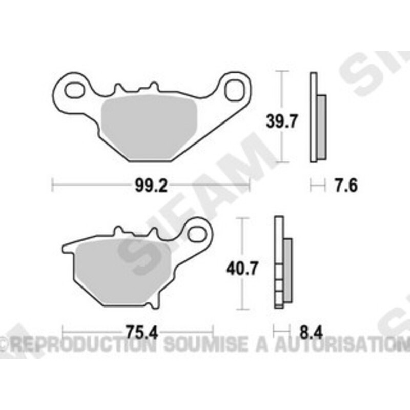 PERFTEC PLAQUETTES DE FREIN MÉTAL FRITTÉ S1358N