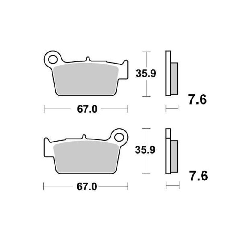 PERFTEC PLAQUETTES DE FREIN SEMI-MÉTAL S1808R