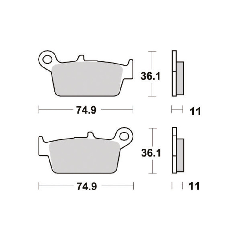 PERFTEC PLAQUETTES DE FREIN SEMI-MÉTAL S2002R