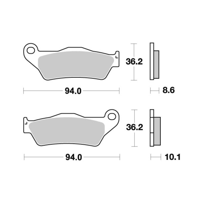 PERFTEC PLAQUETTES DE FREIN SEMI-MÉTAL S2004R
