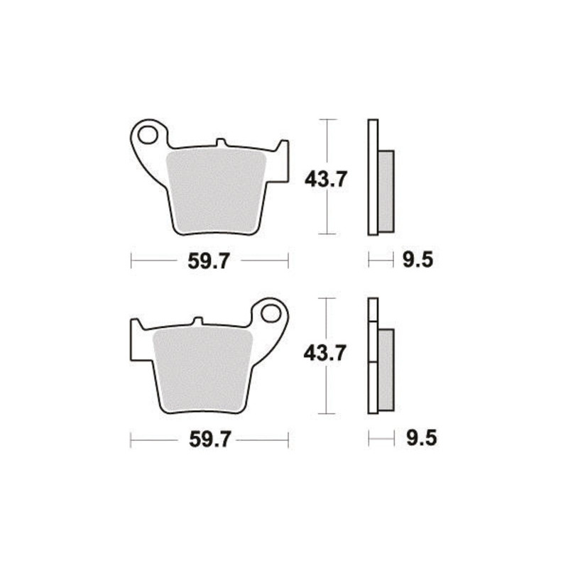 PERFTEC PLAQUETTES DE FREIN SEMI-MÉTAL S2016R