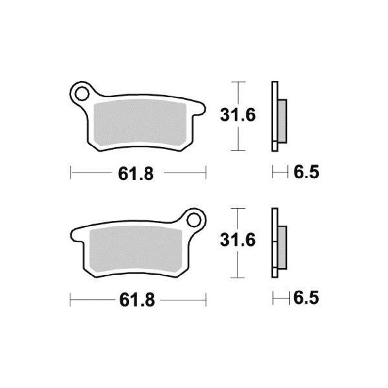PERFTEC PLAQUETTES DE FREIN MÉTAL FRITTÉ S9006NR