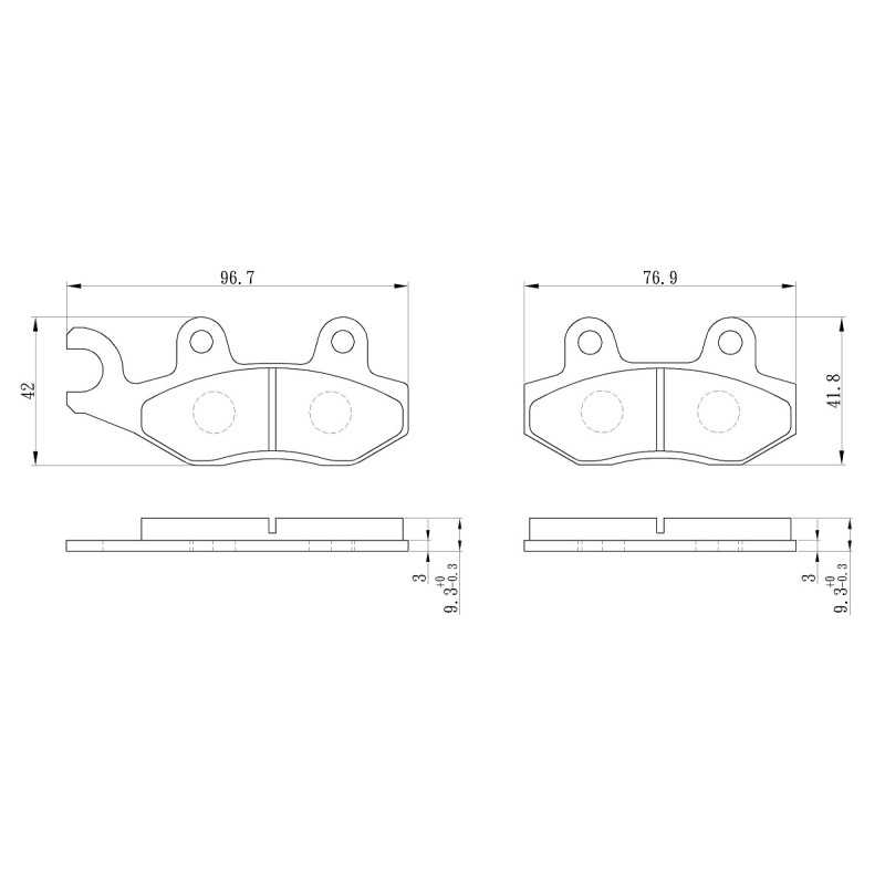 PERFTEC PLAQUETTES DE FREIN MÉTAL FRITTÉ HAUTE PERFORMANCE S9145N