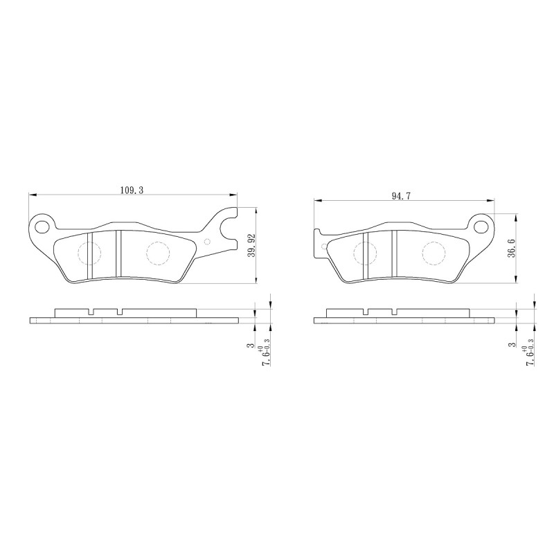 PERFTEC PLAQUETTES DE FREIN MÉTAL FRITTÉ HAUTE PERFORMANCE S9205N