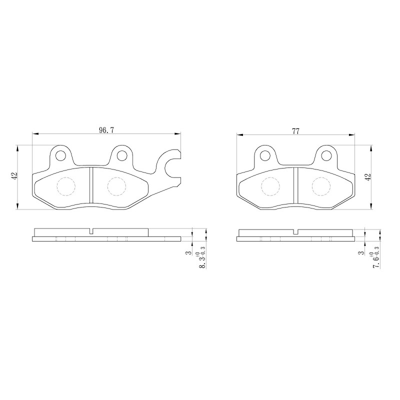 PERFTEC PLAQUETTES DE FREIN MÉTAL FRITTÉ HAUTE PERFORMANCE S9212N