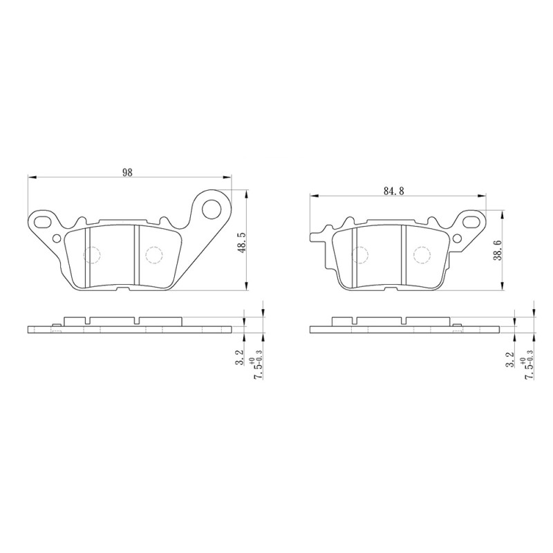 PERFTEC PLAQUETTES DE FREIN MÉTAL FRITTÉ HAUTE PERFORMANCE S9229N