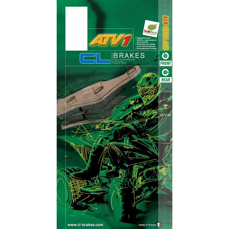 CL PLAQUETTES DE FREIN MÉTAL FRITTÉ POUR QUAD - 1204ATV1