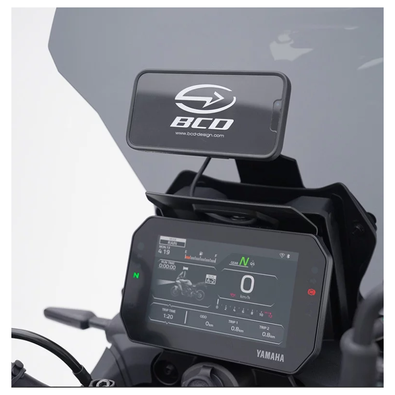 BCD SUPPORT TELEPHONE POUR YAMAHA TRACER 9 GT / GT+ (2025+) - QUADLOCK® - STAGE 1