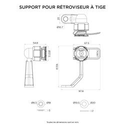 QUAD LOCK SUPPORT POUR RÉTROVISEUR A TIGE