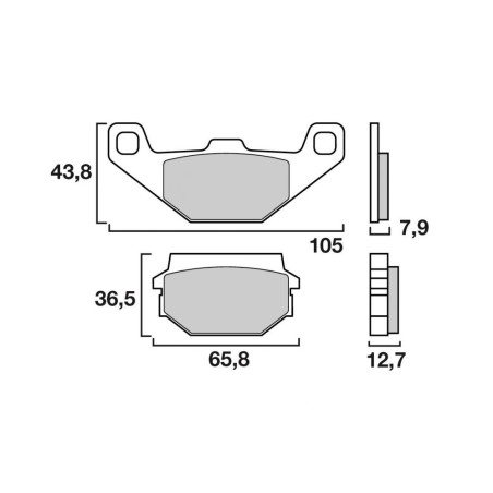 BREMBO PLAQUETTE AVANT SINTER YP MAJESTY 125 98/00