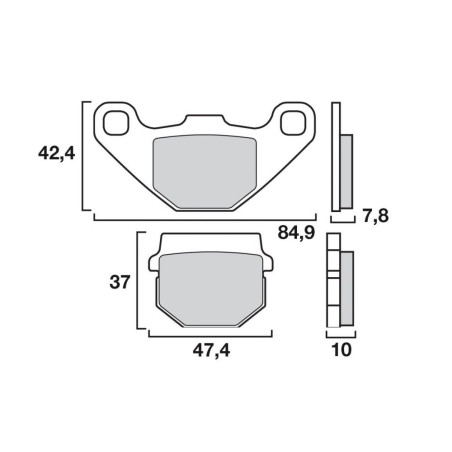 BREMBO PLAQUETTE POUR TRANSALP/VFR750/CB900/VT600 SHADOW  HO11/M2 SCOOT