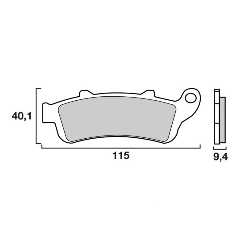 BREMBO PLAQUETTE SINTER ARRIERE XTZ 750 / DR 800