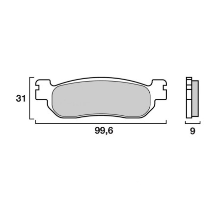 BREMBO PLAQUETTE SINTER MBK /400 SKYLINER 04-/YAM MAJESTY