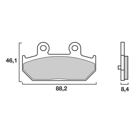 BREMBO PLAQUETTE SINTER APRILIA 500 SCARABEO 03- ATLANTIC 01-