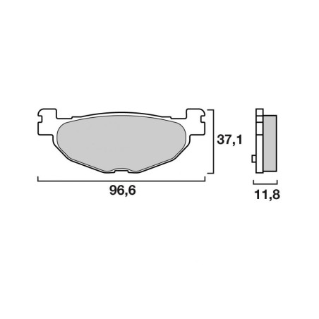 BREMBO PLAQUETTE SINTER XRV650/NX650 DOM/XL600TRANSALP/VFR