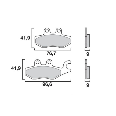 BREMBO PLAQUETTE SCOOT SINTER SUZ 05/06/AR TMAX 04-09