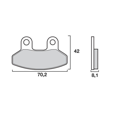 BREMBO PLAQUETTE SINTER ARRIERE PIAGGIO X8/X9 2005/AR MP3-