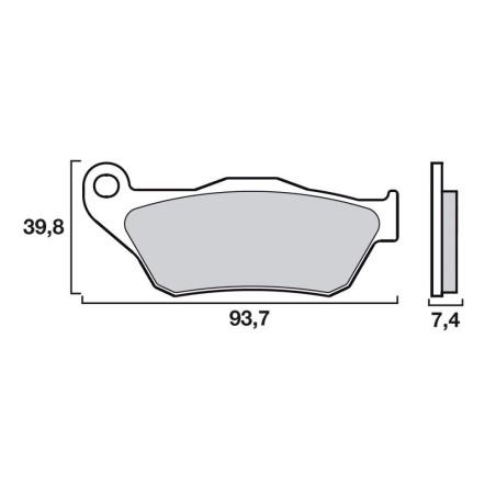 BREMBO PLAQUETTE SINTER  SCOOT AR HONDA 250 FORZA  06-/250 NSS
