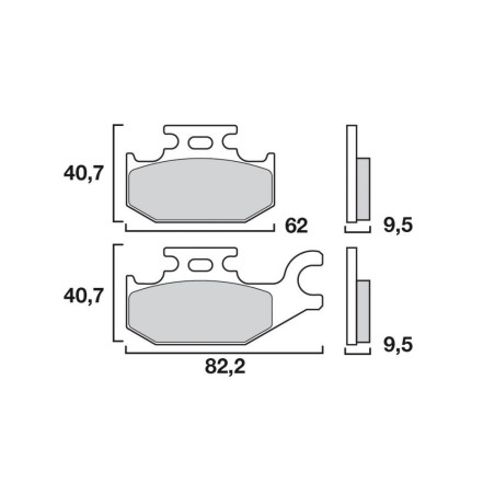 BREMBO PLAQUETTE SINTER SYM 125/250GTS 07/08 AR/SYM 125GTS 07/0