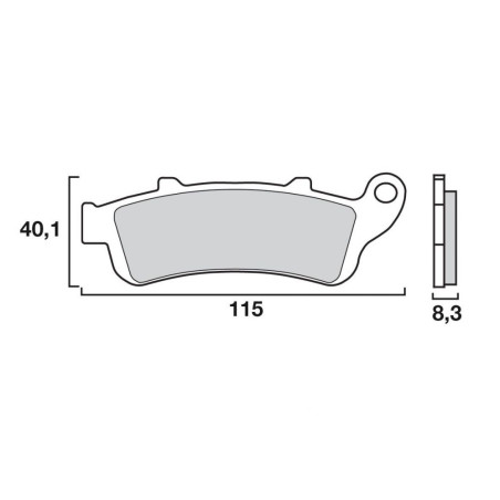 BREMBO PLAQUETTE AV SUZUKI 400 AN BURGMAN 06-