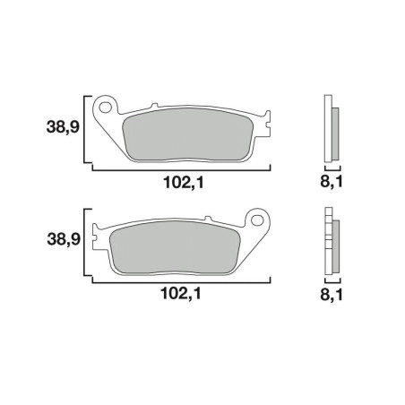 BREMBO PLAQUETTE AV YAMAHA 400 MAJESTY 04- 500 TMAX 01/03