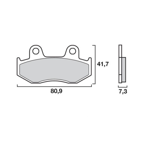 BREMBO PLAQUETTE AV YAMAHA 500 TMAX 08-