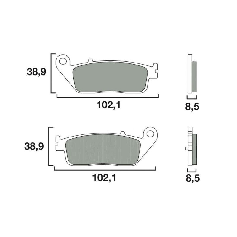 BREMBO PLAQUETTE GENERIC/ITALJET/LAMBRETTA/LIFAN/MOTOM