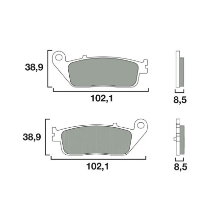 BREMBO PLAQUETTE GENERIC/ITALJET/LAMBRETTA/LIFAN/MOTOM