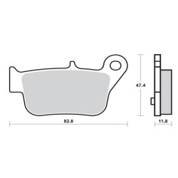 BREMBO PLAQUETTE SYM 400/600 IMAXSYM 2011- PLAQ.ARRIERE
